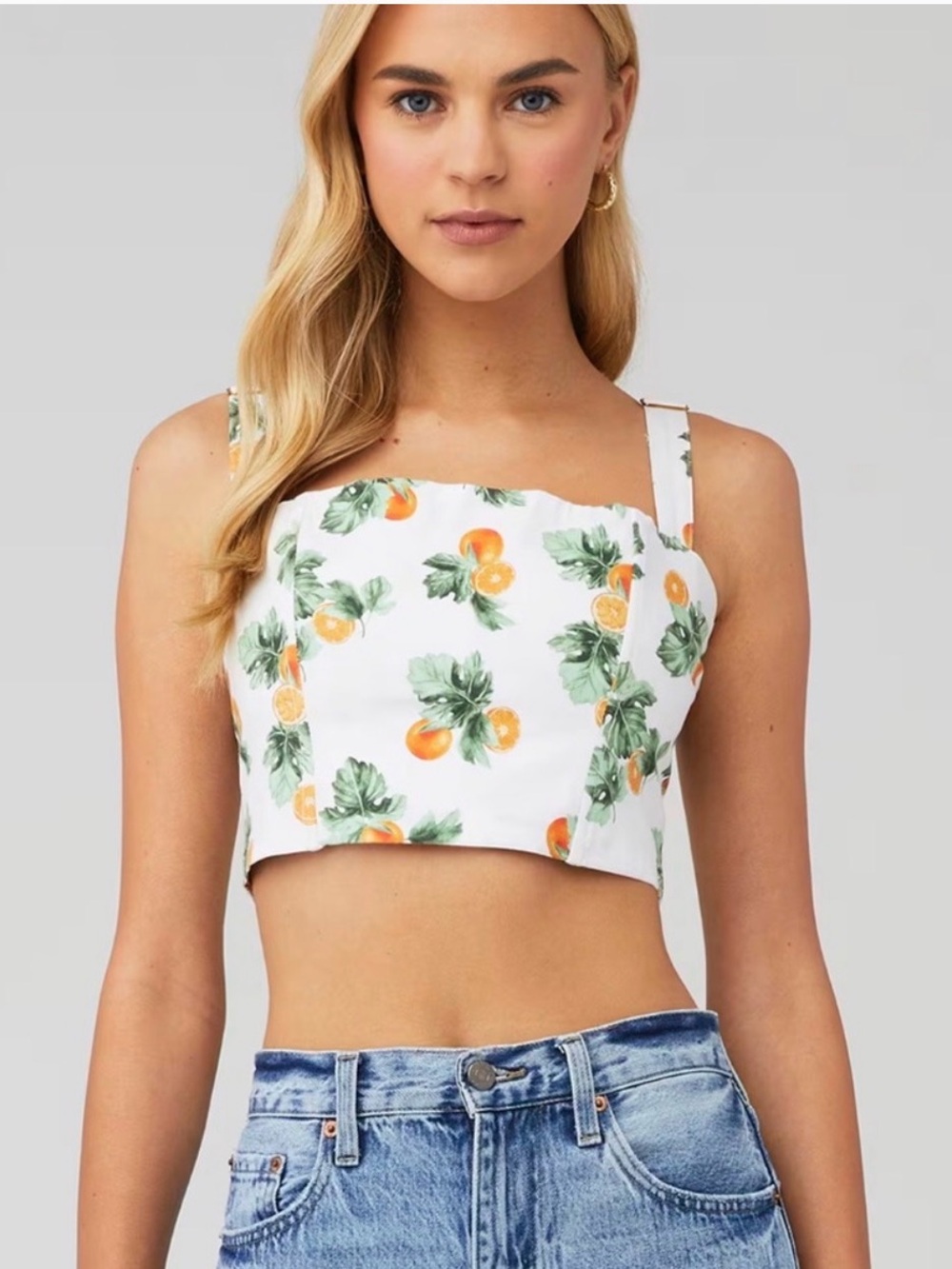 WeWoreWhat Women’s Printed Straight Neck Corset Size Medium